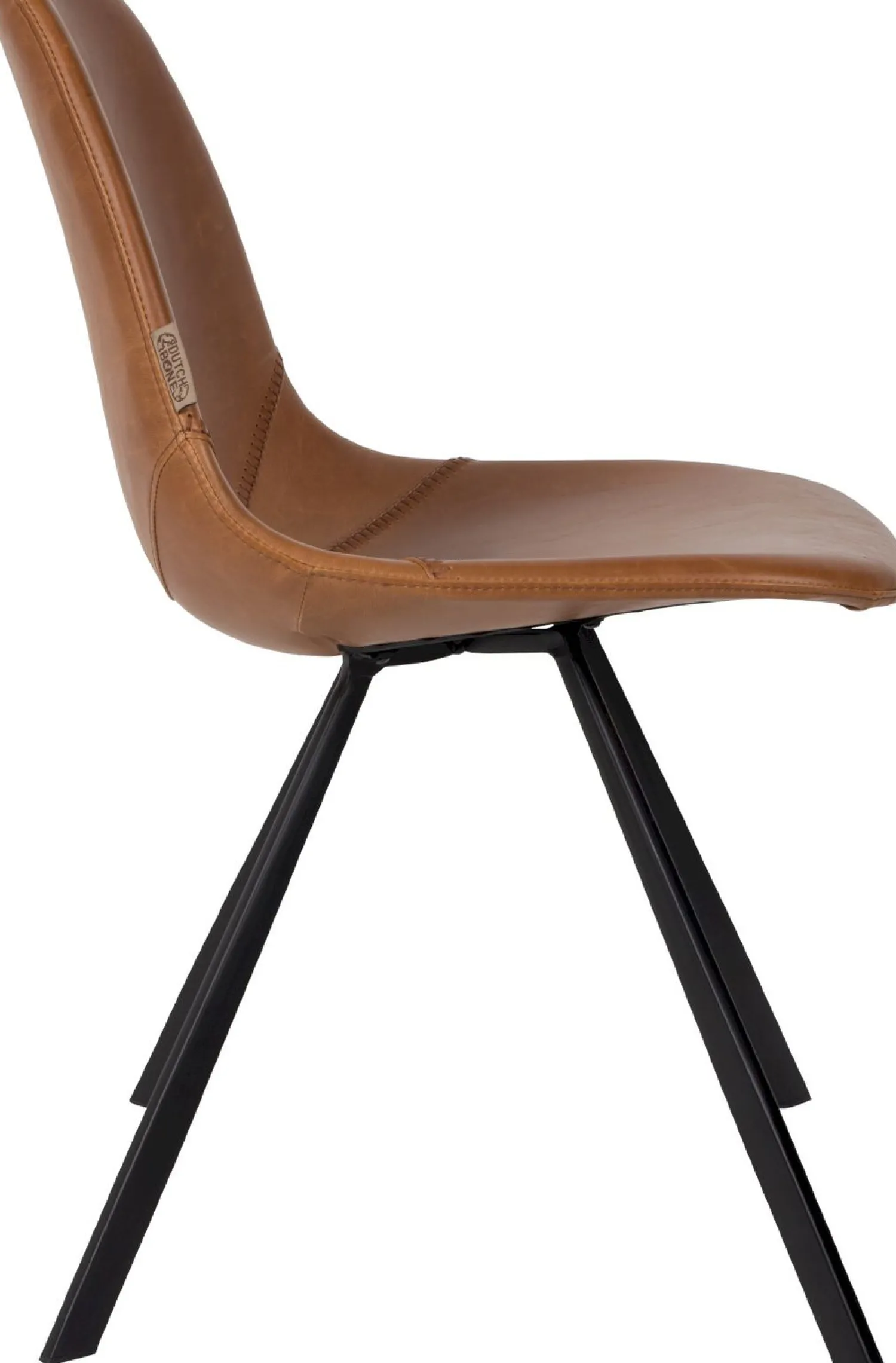 Kuipstoelen|Eetkamerstoelen Zonder Armleuning-Dutchbone Franky Eetkamerstoel Brown