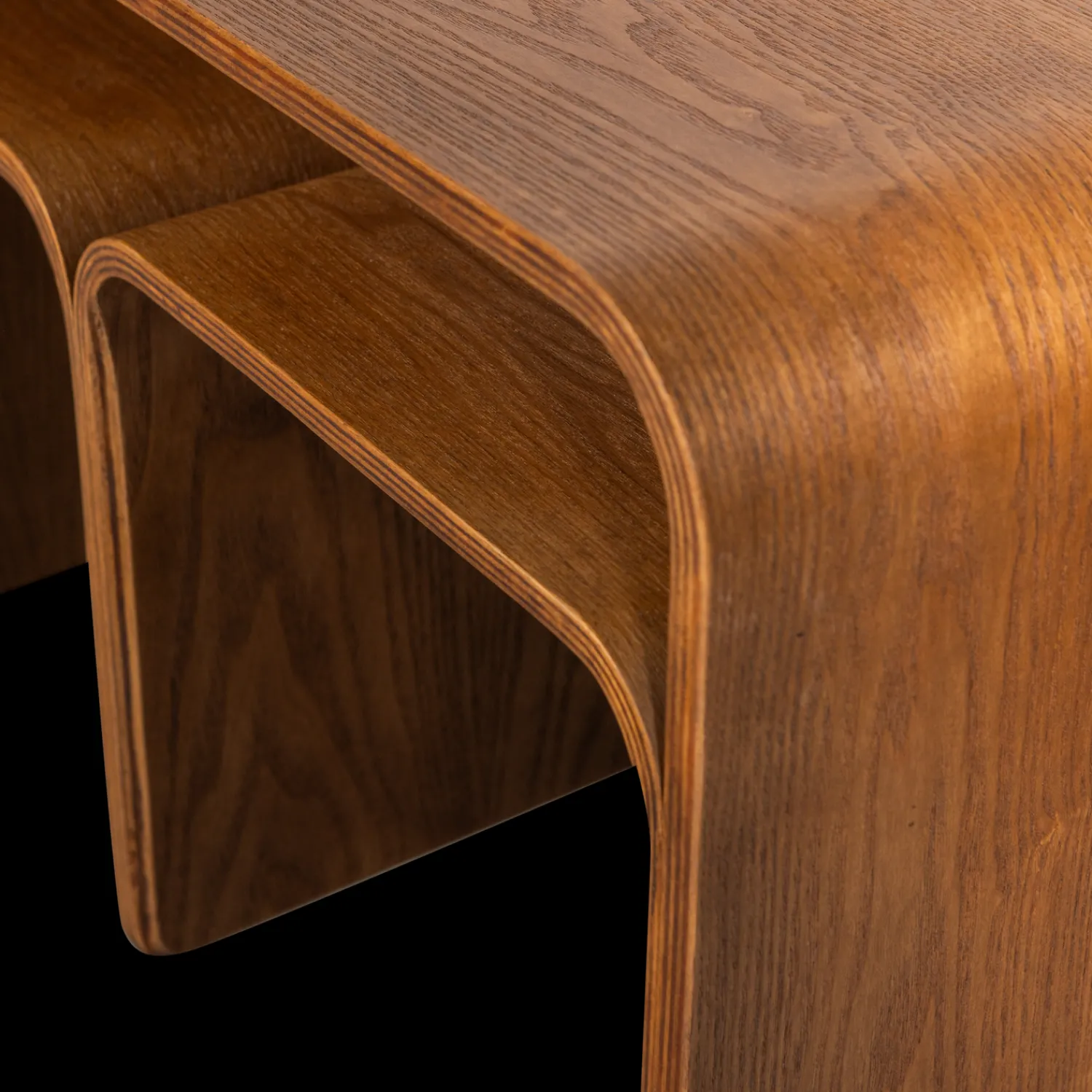 Houten Bijzettafels-WOOOD Frey Bijzettafel Walnut
