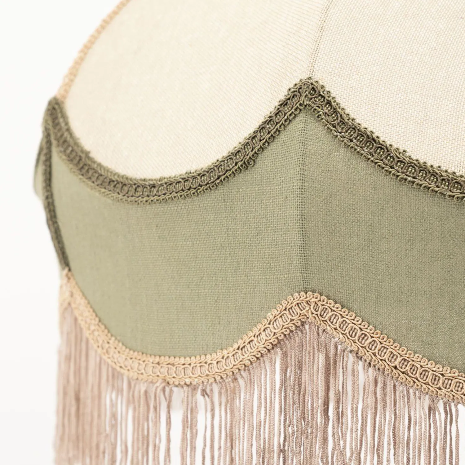 Hanglampen|Hanglampen-By Boo Fringaloo Hanglamp Naturel, Groen, Roze