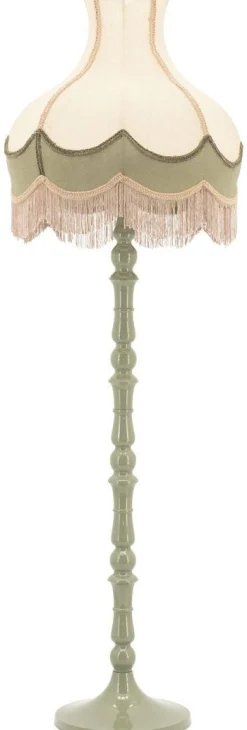 Vloerlampen|Vloerlampen-By Boo Fringaloo Vloerlamp Naturel, Groen, Roze