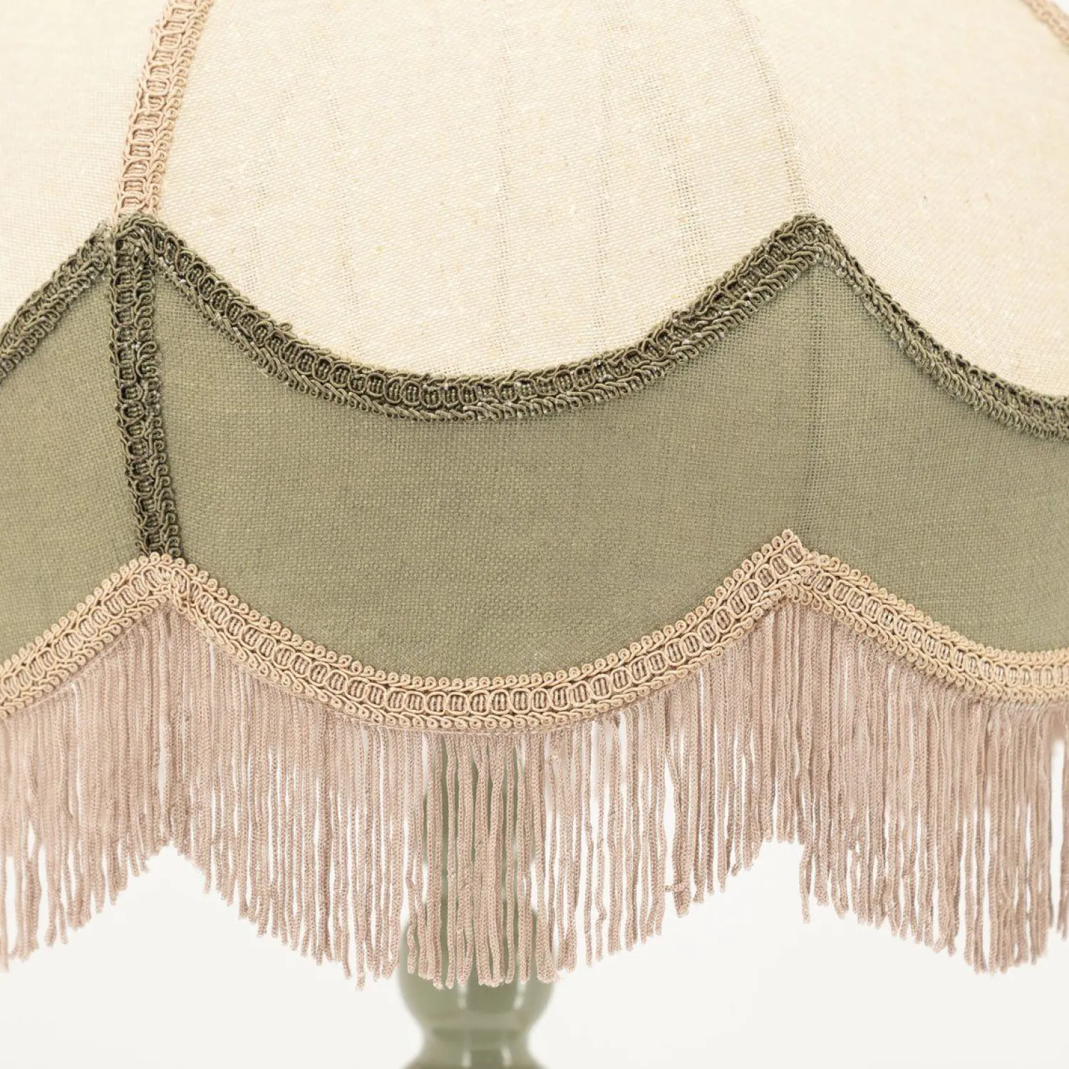 Vloerlampen|Vloerlampen-By Boo Fringaloo Vloerlamp Naturel, Groen, Roze