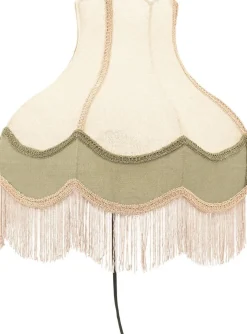 Wandlampen|Wandlampen-By Boo Fringaloo Wandlamp Naturel, Groen, Roze