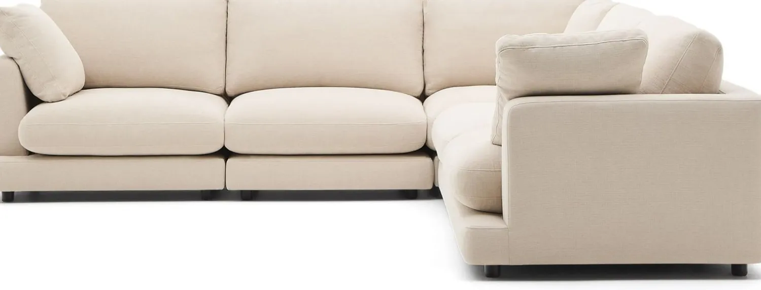 Hoekbanken-Kave Home Gala Hoekbank Beige