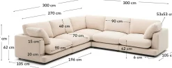 Hoekbanken-Kave Home Gala Hoekbank Beige