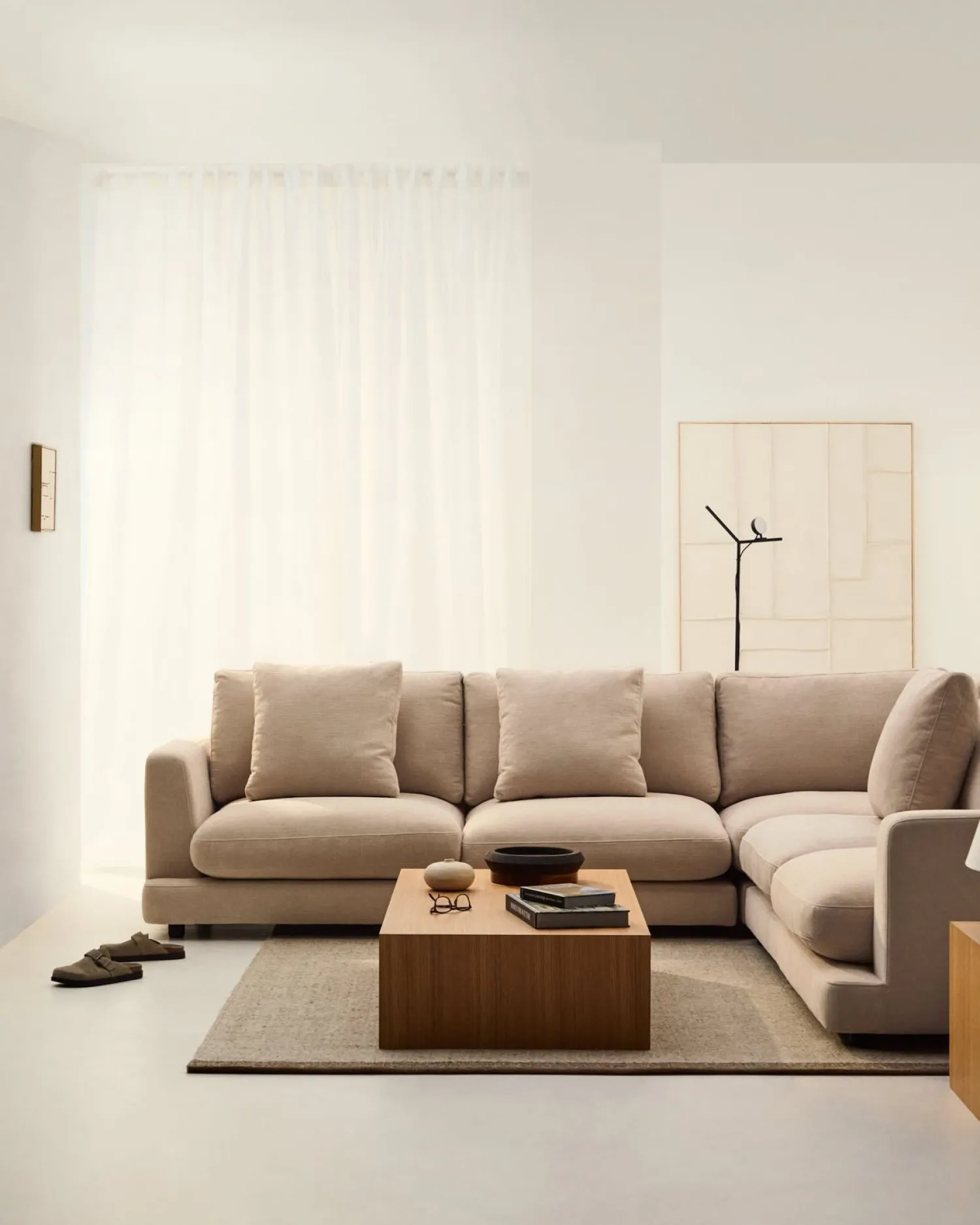 Hoekbanken-Kave Home Gala Hoekbank Beige