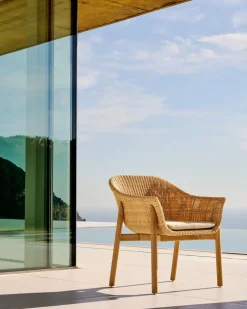Tuinstoelen|Eetkamerstoelen Met Armleuning-Kave Home Galea Tuinstoel Beige, Naturel