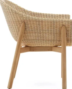 Tuinstoelen|Eetkamerstoelen Met Armleuning-Kave Home Galea Tuinstoel Beige, Naturel