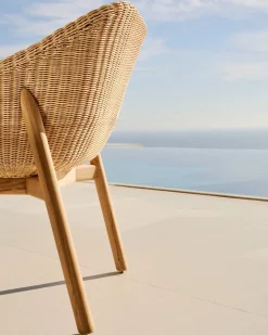 Tuinstoelen|Eetkamerstoelen Met Armleuning-Kave Home Galea Tuinstoel Beige, Naturel