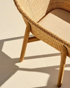 Tuinstoelen|Eetkamerstoelen Met Armleuning-Kave Home Galea Tuinstoel Beige, Naturel