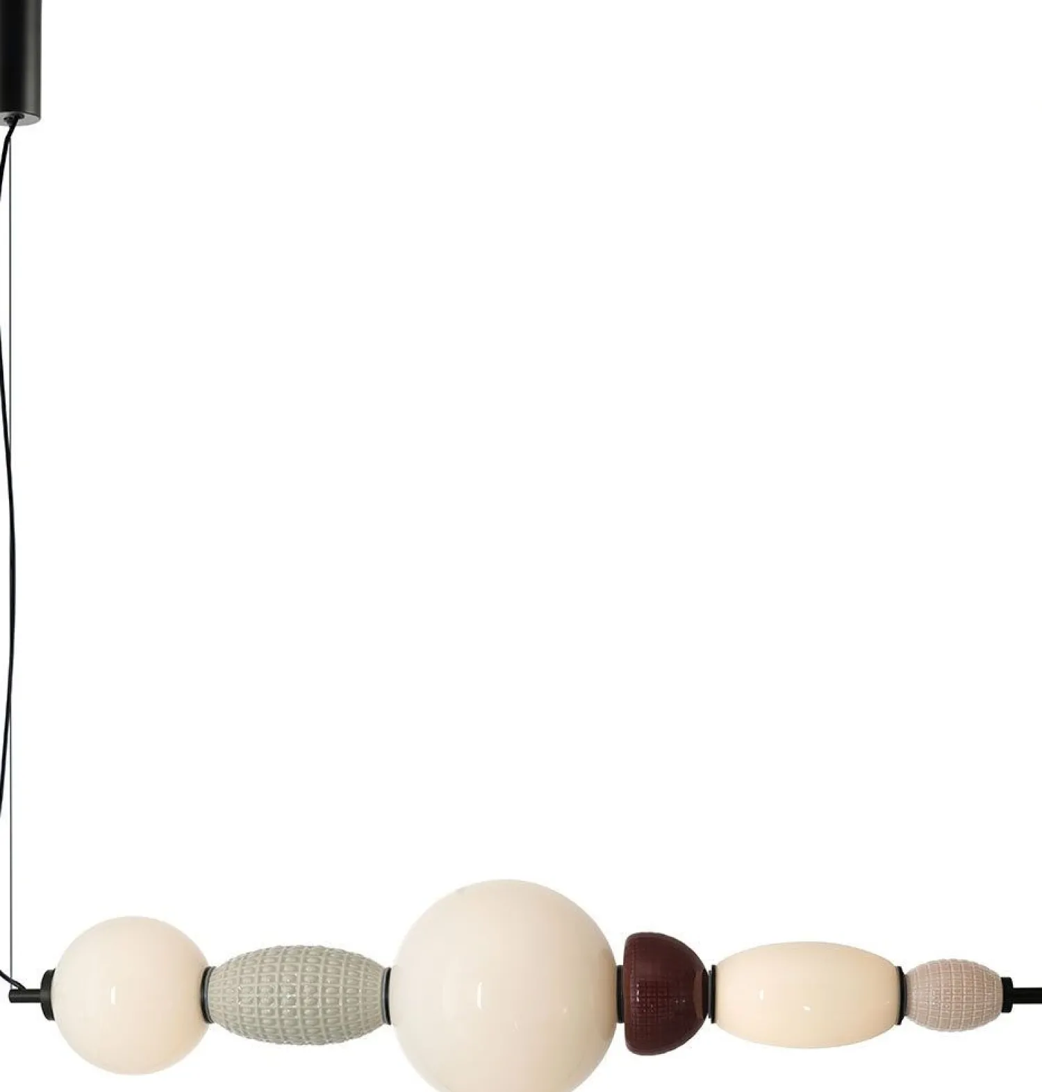 Glazen Hanglampen|Glazen Hanglampen-By Boo Garca Horizontal Hanglamp Beige