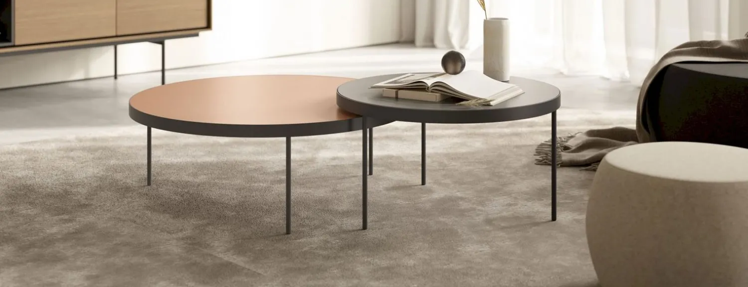 Design Salontafels|Houten Salontafels-Treku Gau Salontafel Oak Fume, Graphite