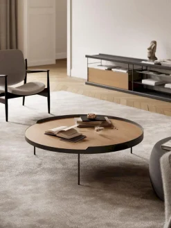 Design Salontafels|Houten Salontafels-Treku Gau Salontafel Oak Fume, Graphite