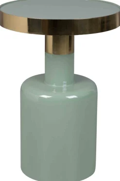 Ronde Bijzettafels-Zuiver Glam Bijzettafel Groen, Goud
