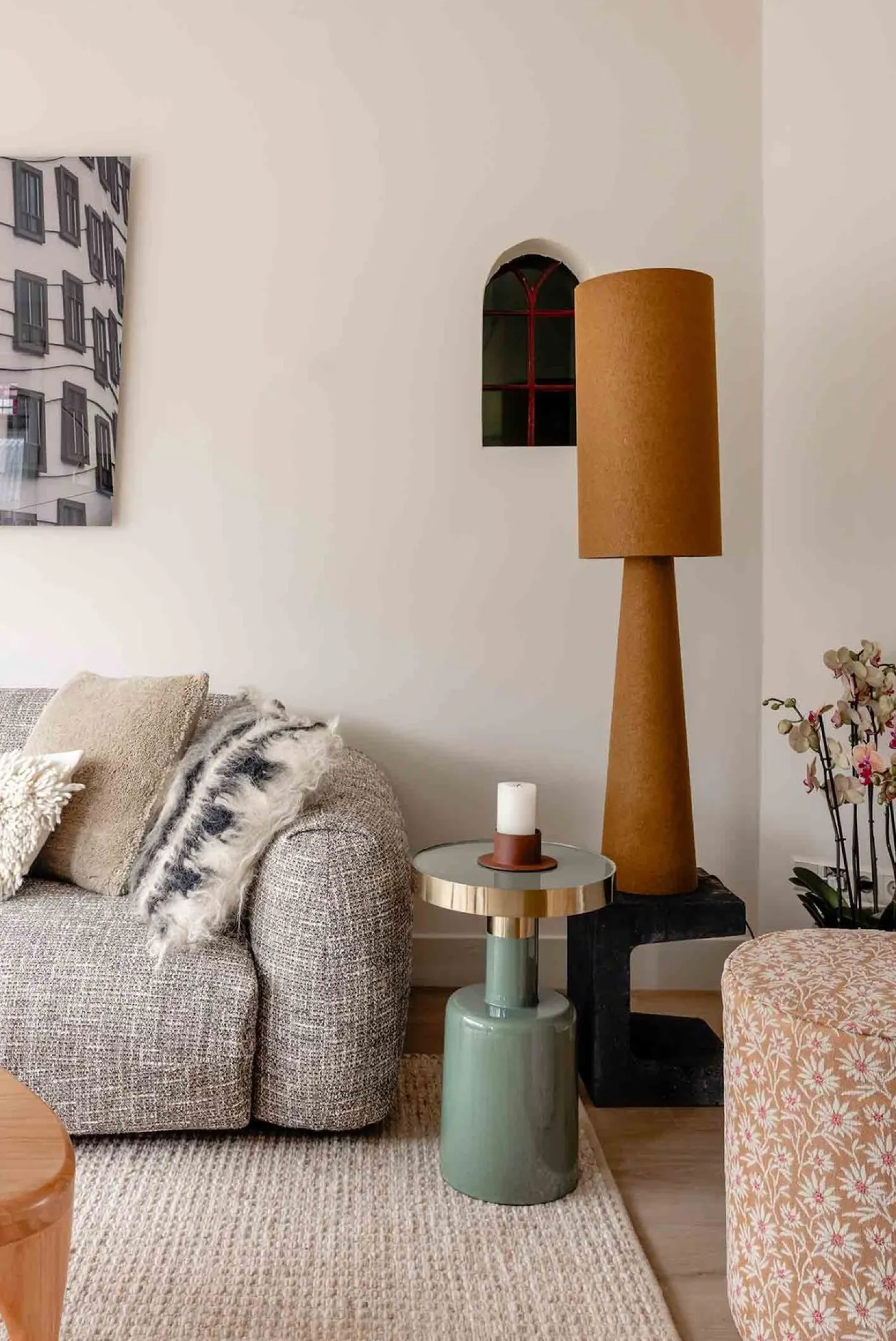 Ronde Bijzettafels-Zuiver Glam Bijzettafel Groen, Goud
