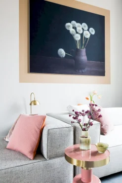 Ronde Bijzettafels-Zuiver Glam Bijzettafel Roze
