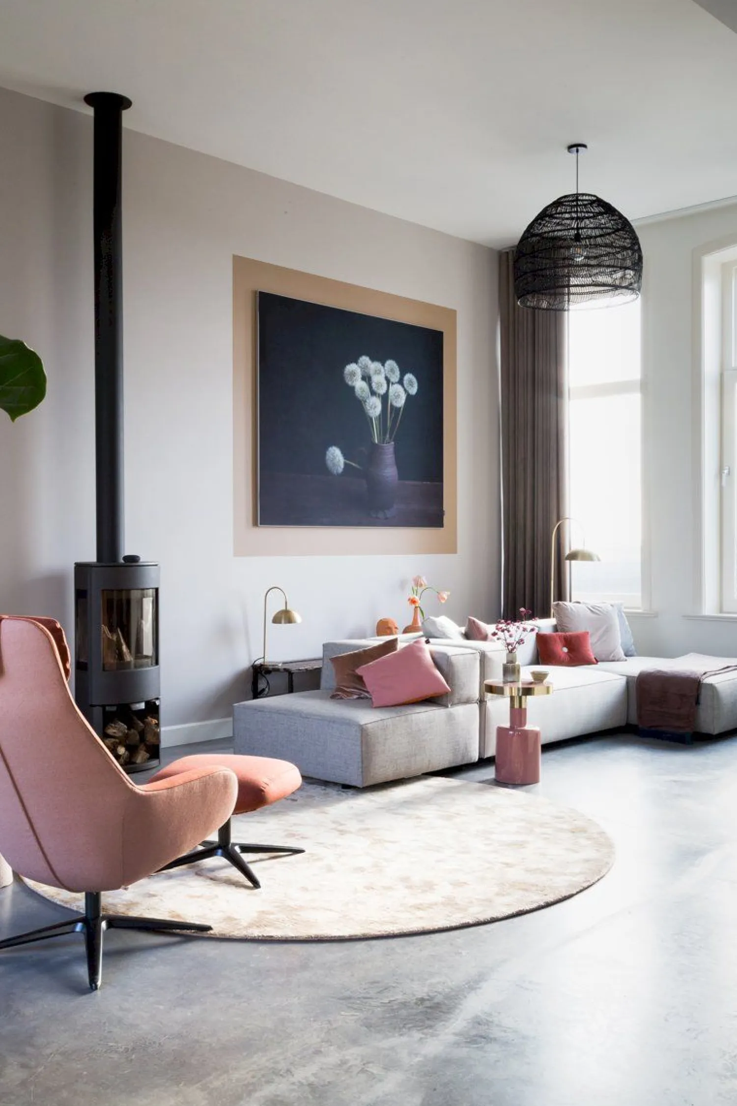 Ronde Bijzettafels-Zuiver Glam Bijzettafel Roze