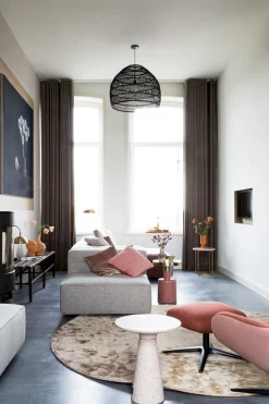 Ronde Bijzettafels-Zuiver Glam Bijzettafel Roze