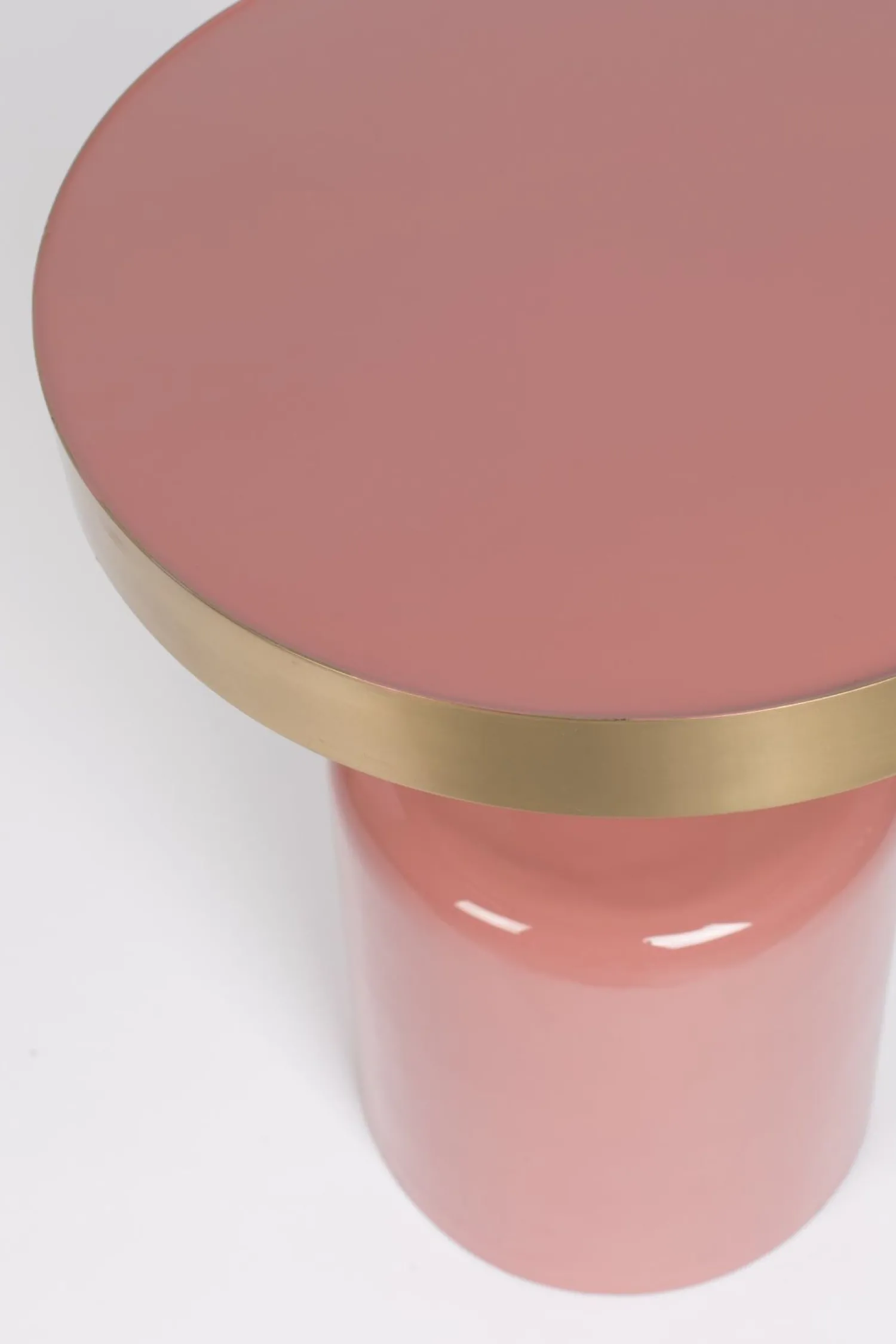 Ronde Bijzettafels-Zuiver Glam Bijzettafel Roze