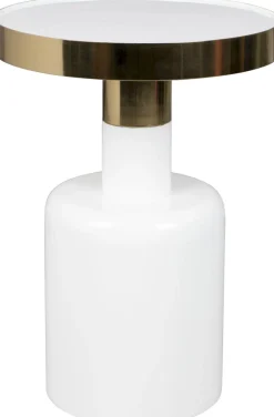 Ronde Bijzettafels-Zuiver Glam Bijzettafel Wit