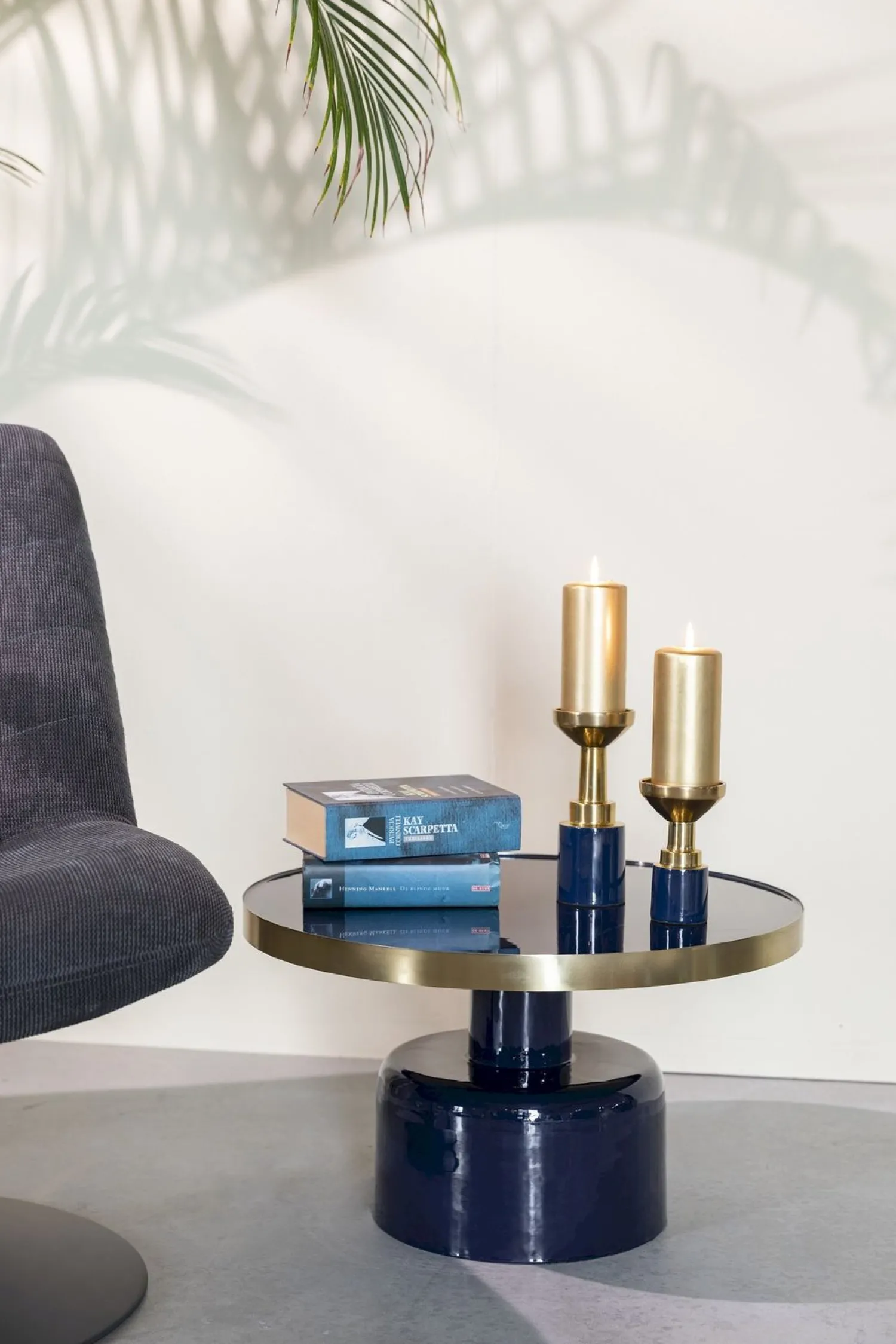 Ronde Salontafels-Zuiver Glam Salontafel Blue
