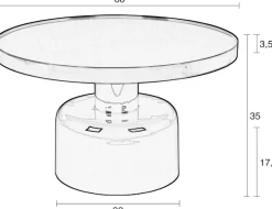 Ronde Salontafels-Zuiver Glam Salontafel Blue