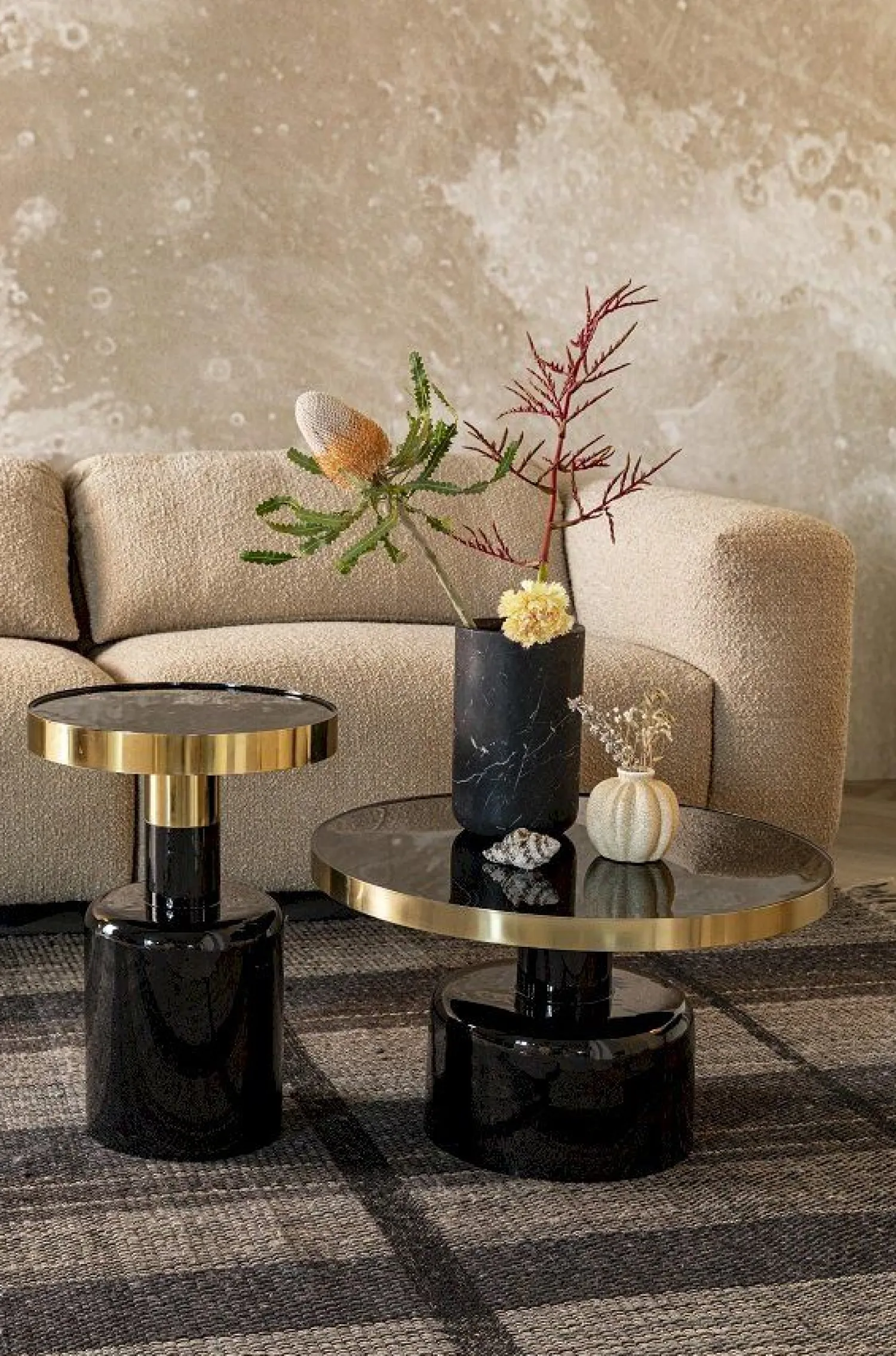 Ronde Salontafels-Zuiver Glam Salontafel Black