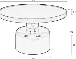 Ronde Salontafels-Zuiver Glam Salontafel Black