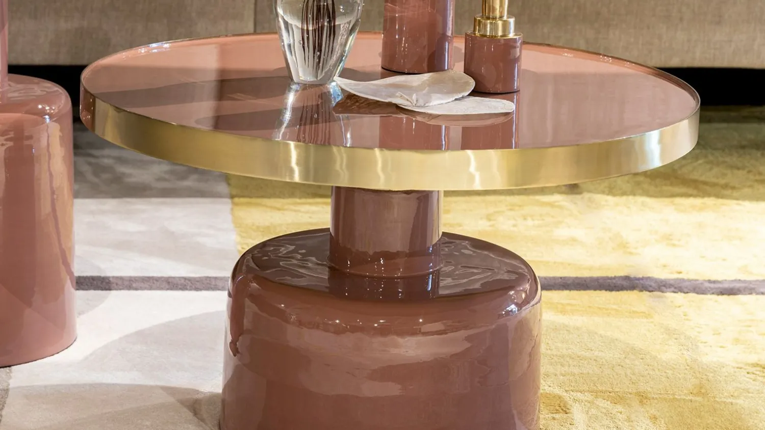 Ronde Salontafels-Zuiver Glam Salontafel Pink