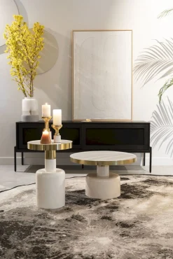 Ronde Salontafels-Zuiver Glam Salontafel White