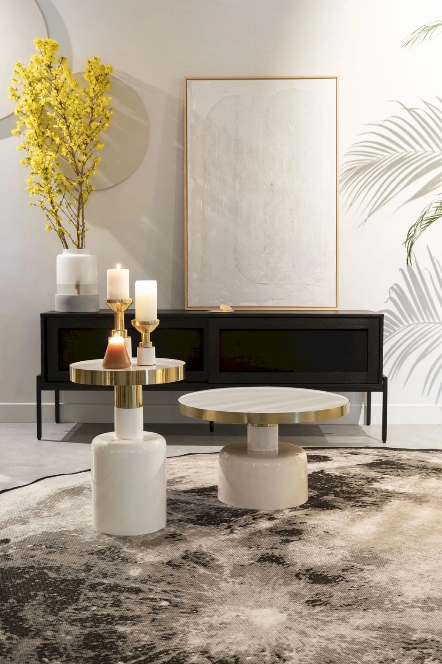 Ronde Salontafels-Zuiver Glam Salontafel White