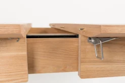 Houten Eettafels|Uitschuifbare Eettafels-Zuiver Glimps Uitschuiftafel Natural