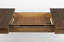 Uitschuifbare Eettafels|Rechthoekige Eettafels-Zuiver Glimps Uitschuiftafel Walnut