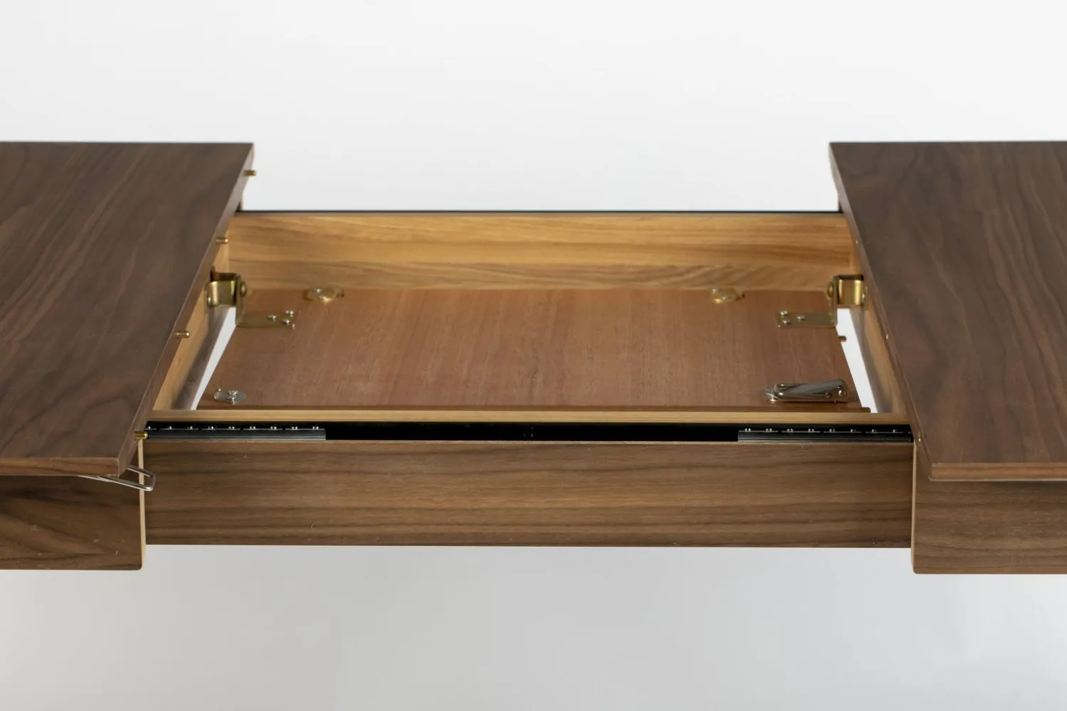 Uitschuifbare Eettafels|Rechthoekige Eettafels-Zuiver Glimps Uitschuiftafel Walnut