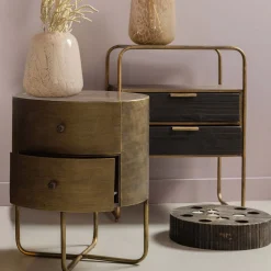 Opbergkasten|Opbergkasten-WOOOD Glossy Kast Antique Brass