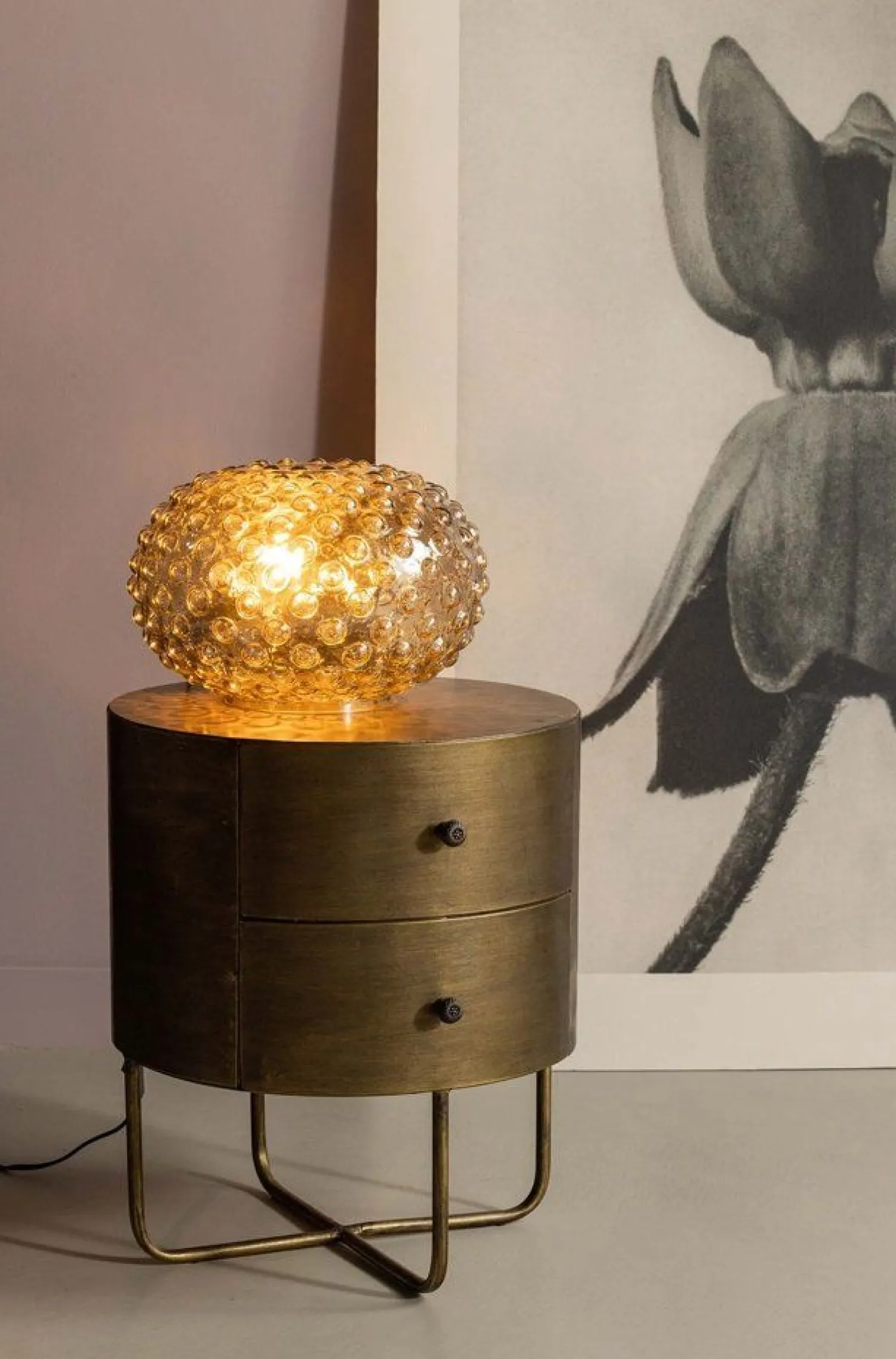 Opbergkasten|Opbergkasten-WOOOD Glossy Kast Antique Brass