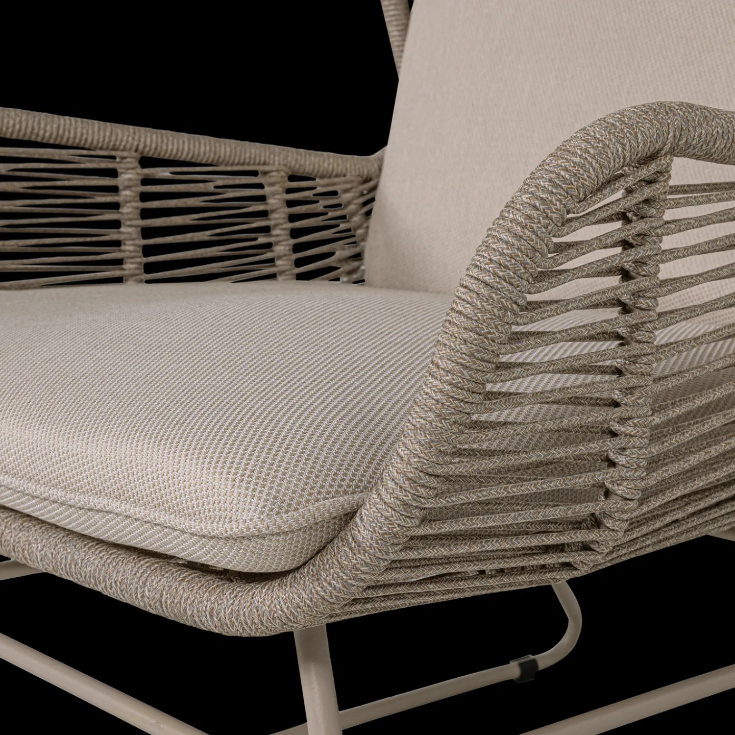 Tuinstoelen-WOOOD Grace Tuin Loungestoel Zand