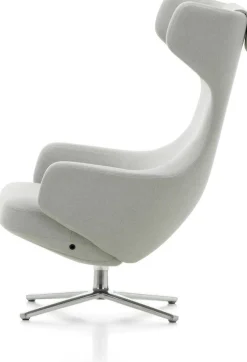 Leren Fauteuils|Design Fauteuils-Vitra Grand Repos Fauteuil Cement