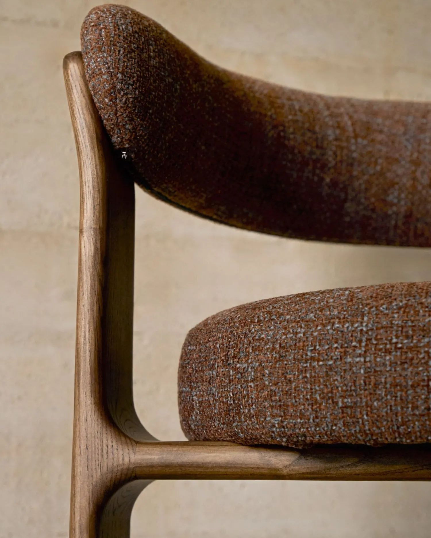 Design Stoelen-Kave Home Granite Armstoel Bruin