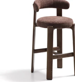 Stoffen Barkrukken-Kave Home Granite Hoog Barstoel Bruin