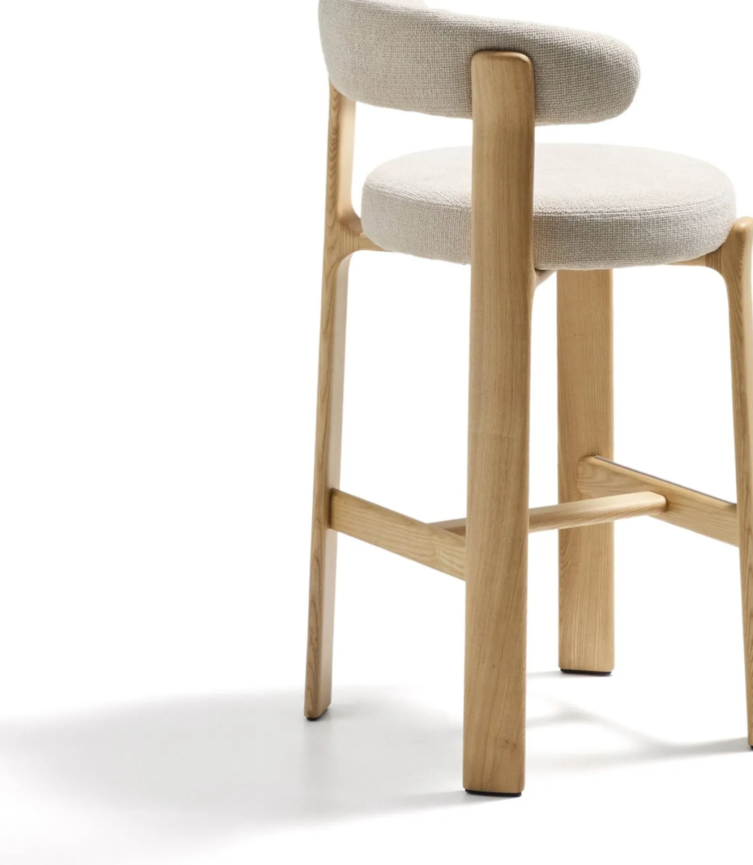 Stoffen Barkrukken-Kave Home Granite Hoog Barstoel Beige