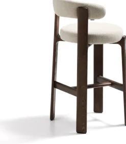 Stoffen Barkrukken-Kave Home Granite Hoog Barstoel Beige