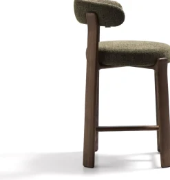 Stoffen Barkrukken-Kave Home Granite Laag Barstoel Groen