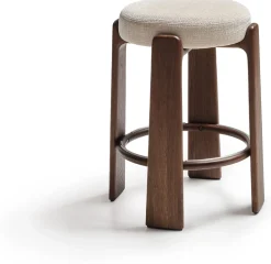 Poefjes & Krukjes-Kave Home Granite Lage Kruk Beige