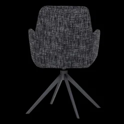 Eetkamerstoelen Met Armleuning-WOOOD Grant Eetkamerstoel Zwart Melange
