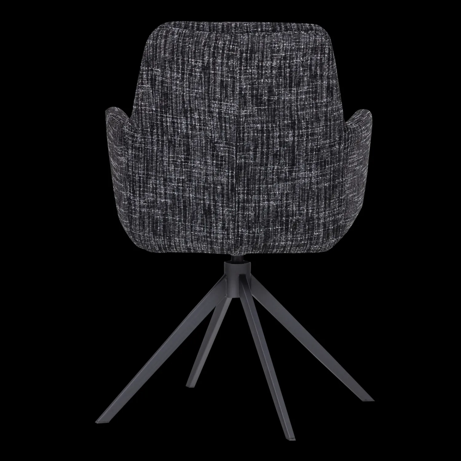 Eetkamerstoelen Met Armleuning-WOOOD Grant Eetkamerstoel Zwart Melange