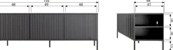 Tv-Meubels-WOOOD Gravure Medium Tv-meubel Black