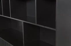 Vakkenkasten|Vakkenkasten-WOOOD Gravure Open Opbergkast Black