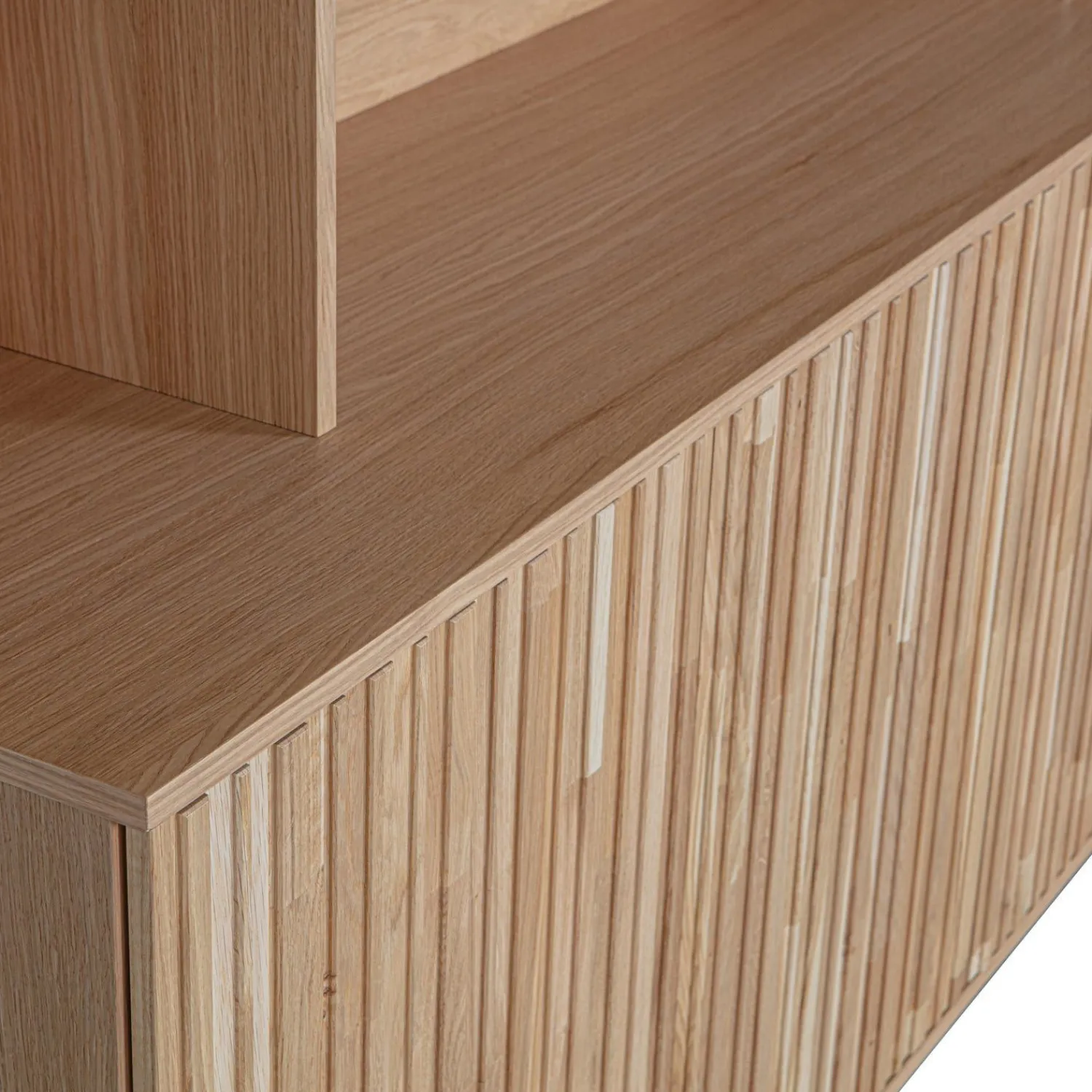Vakkenkasten|Vakkenkasten-WOOOD Gravure Open Opbergkast Natural