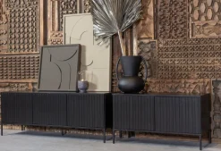 Tv-Meubels-WOOOD Gravure Small Tv-meubel Black