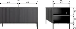 Tv-Meubels-WOOOD Gravure Small Tv-meubel Espresso